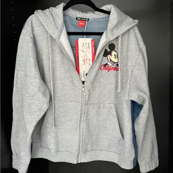 Disney Zippered Hooded Denim Jacket - Picture 2 of 3